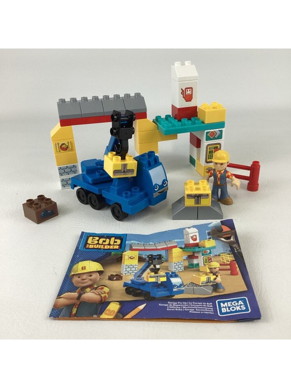 Mega Bloks Bob The Builder Garage Fix Up Building Set Lofty Crane Figure 2016